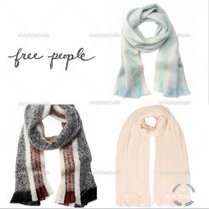 NWT✨ BUNDLE OF 2✨Free People Brushed Racer Stripe Blanket Scarf